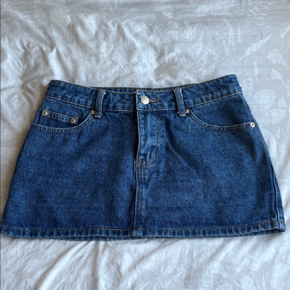 Mini skirt blue denim
